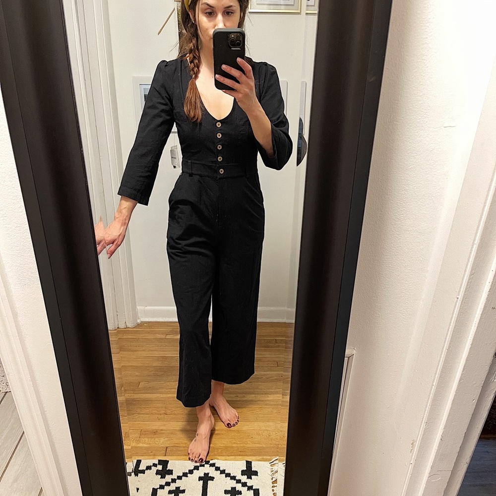 Free People Cotton Black Jumper.